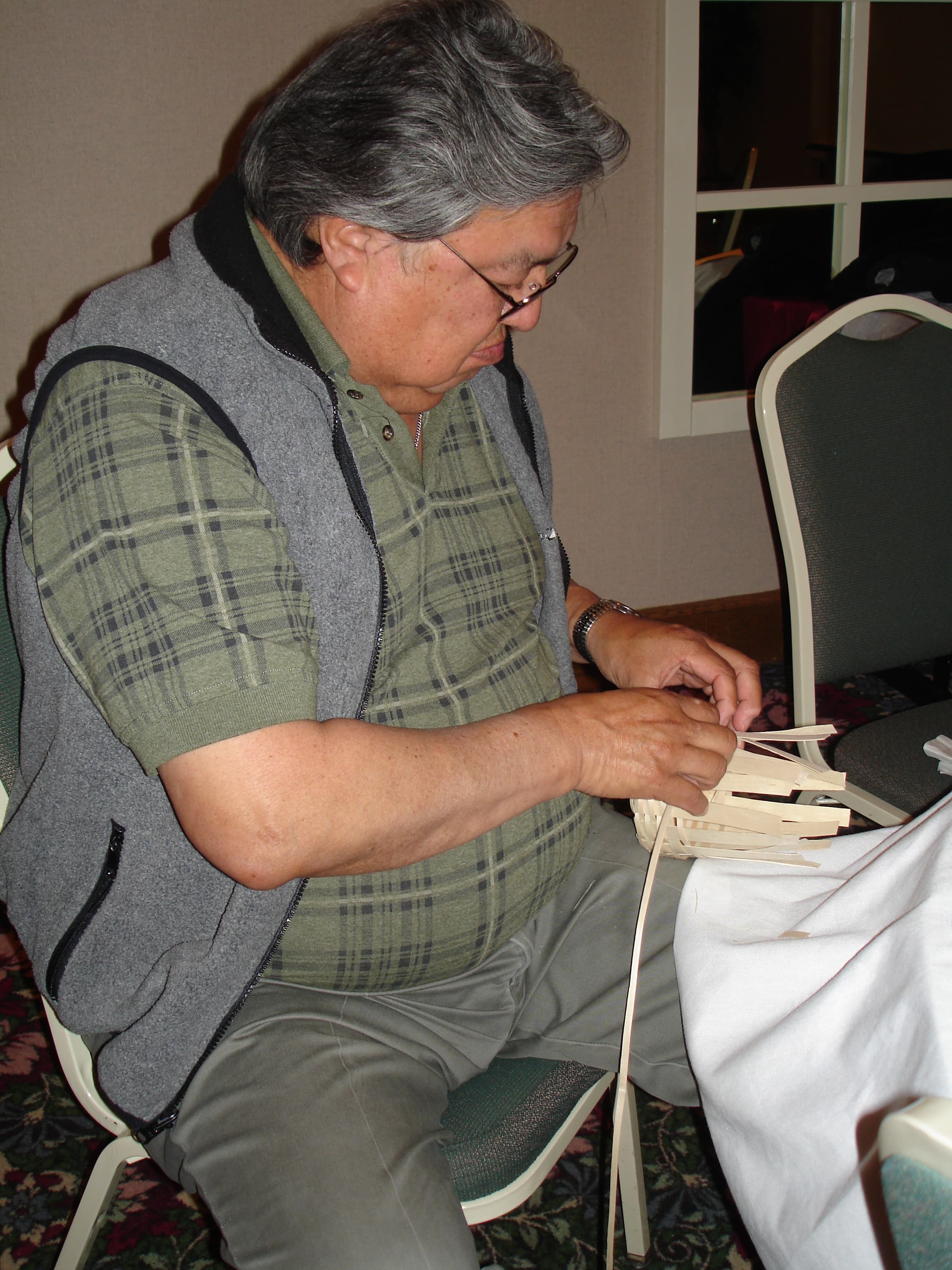 A man making a basket